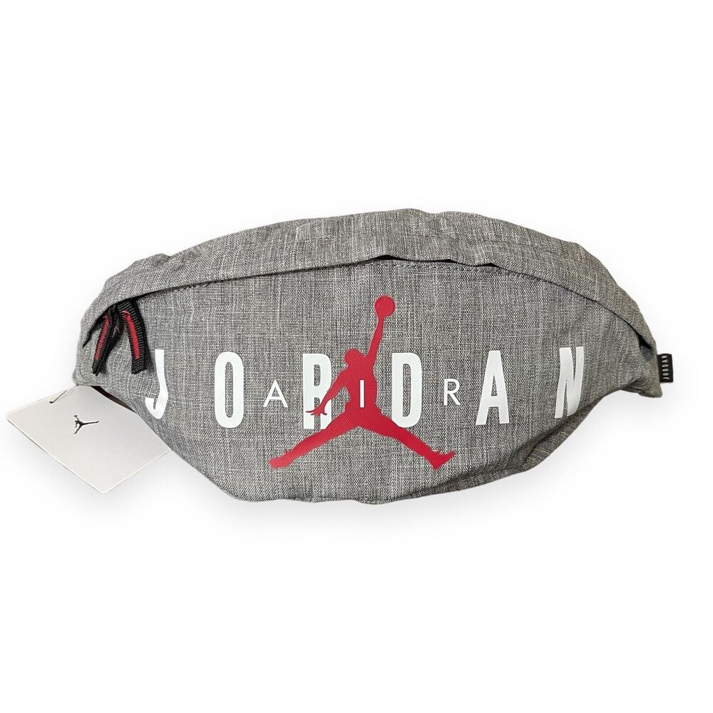 Nike Air Jordan Flight Fanny Pack Hip Waist Belt Bag Gray Jumpman Crossbody New